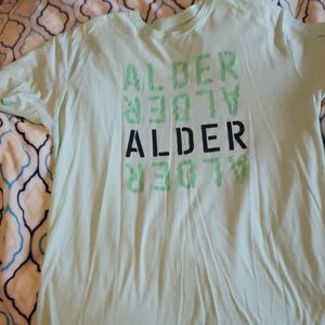 ALDER light green and black short sleeve tee-shirt